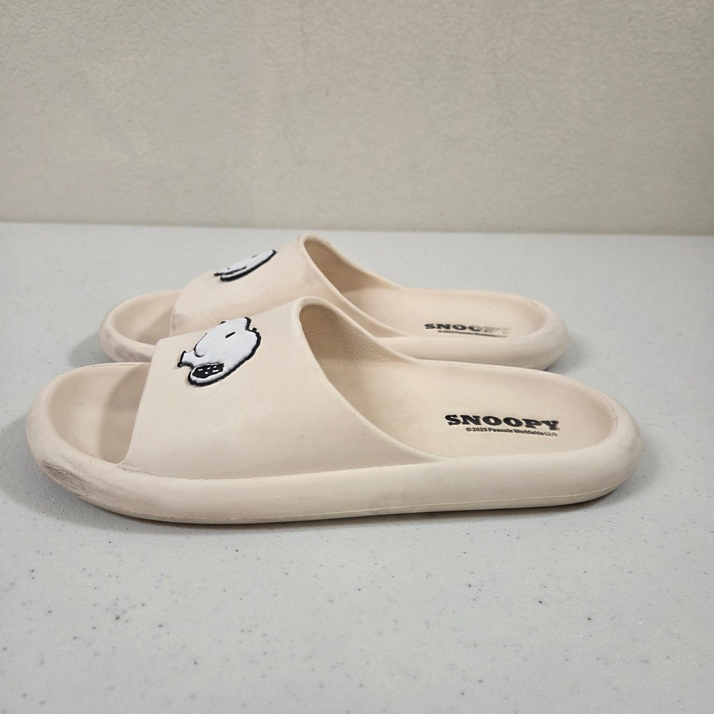 Snoopy Peanuts Cloud Slides Slippers Cream‎ Size 39-40